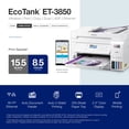 thumbnail image 2 of Epson - Impresora de inyección de tinta multifunción EcoTank ET-3850 Supertank - Blanca, 2 of 3