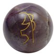 thumbnail image 1 of Harmonize Symbols Lace Amethys Stone Sphere Ball Engraved Balancing Reiki Healing Stone, 1 of 4
