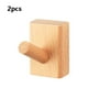 thumbnail image 1 of Pack de 2 ganchos de pared de madera para capas y sombreros, ganchos de pared sin agujeros - ganchos de pared cuadrados, 1 of 8