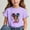 Purple, variant on Spazoro Big Boys Girls Shirts Tee, Cute Print Graphic T-Shirts Crew Neck Short Sleeve Casual Summer Tops for Unisex Black Size 3 T