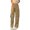 Khaki, variant on KOMOO Women Casual Wide Leg Pants Retro High Waist Pockets Straight Leg Trousers Loose Sweatpants Joggers Overalls Pants