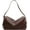 Coffee, variant on CoCopeaunts Women Large Capacity Crossbody Bag Men Faux Leather Travel Weekend Bag Zip Fashion Large Leather Bag