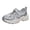 Grey, variant on Krdevn Toddler Girls Silver Mary Jane Sneakers Breathable Mesh Casual Shoes Size:9.5-10 Years