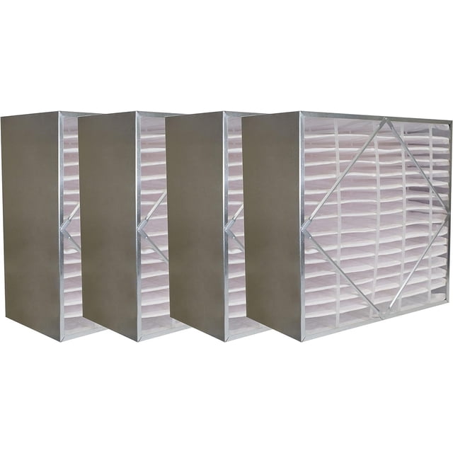 Filterbuy 24x24x6 MERV 13 (MPR 1900) No Header, Rigid Cell Box Filters HVAC Replacement (4-Pack)
