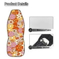 thumbnail image 5 of Yuyamidu Hippie Floral Car Seat Covers for Women Waterproof Auto Front Seats Covers Fashion Car Interior Accessories Set, 5 of 7