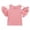 Pink, variant on Bobifish Toddler Girls Tshirt Sweet Ruffle Sleeve Cold Shoulder Solid T Shirt Cute Kid Summer Daily Casual Top,sizes 2-3T