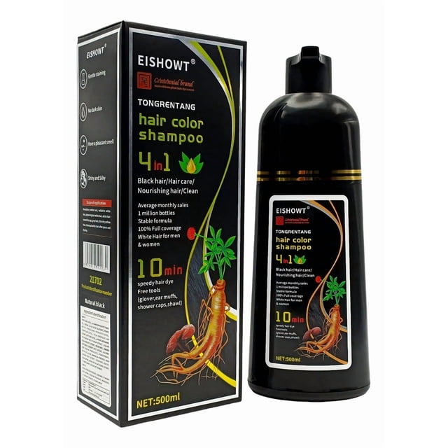 Kit De Shampoo Tinte Esencia De Hierbas Cubre Canas 4 en 1 500 Ml
