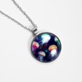 thumbnail image 4 of Jellyfish Glass Circular Pendant Necklace for Women - Elegant Glass Design Womens Necklace, 4 of 5