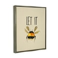thumbnail image 4 of Stupell Industries Let It Bee Insect Animals & Insects Painting Gray Floater Framed Canvas Art Print Wall Art, 17 x 21, 4 of 10