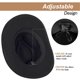 thumbnail image 3 of Sombrero vaquero Eohak con tachuelas y ala ancha para mujer, color negro, 3 of 9