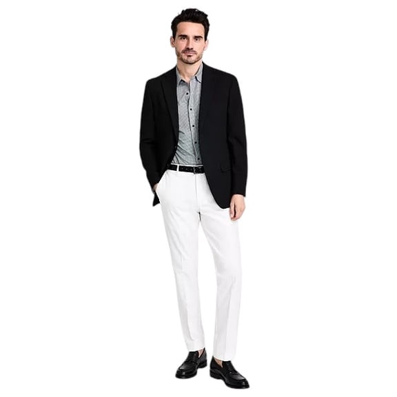 Michael Kors Mens Classic fit Sport Coat Blazer 38 L Black Solid