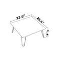 thumbnail image 2 of YunHome Katerina 23.6" Wide Coffee Table Walnut-Black, 2 of 5