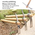 thumbnail image 1 of Stainless Steel Double Headed Pickaxe, Wooden Handle 2-in-1 Garden Hand Axe Mattock Digging Tool, 1 of 7