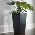 thumbnail image 6 of Bloem Tall Finley Tapered Square Planter: 20" - Black - Matte Textured Finish, 100% Recycled Plastic Pot, for Indoor and Outdoor Use, Gardening, 5 Gallon Capacity, 6 of 8