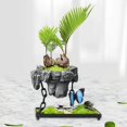 thumbnail image 4 of Pot de Plante Jardinière Conteneur Pot de Fleurs Succulentes Carré avec Rocaille, 4 of 9
