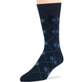 thumbnail image 5 of 7BIGSTARS KINGDOM Men Bamboo Patterned Dress Crew Sock - 4 Pack - Argyle, Geometric, Stripe -Casual Fashion Seamless -Dark Navy Assortment - Sock Size 10-13 Shoe 9-12 L, 5 of 9
