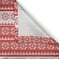 thumbnail image 4 of Ambesonne Nordic Valance Pack of 2, Swedish Vintage Motif, 54"X12", Vermilion White, 4 of 5