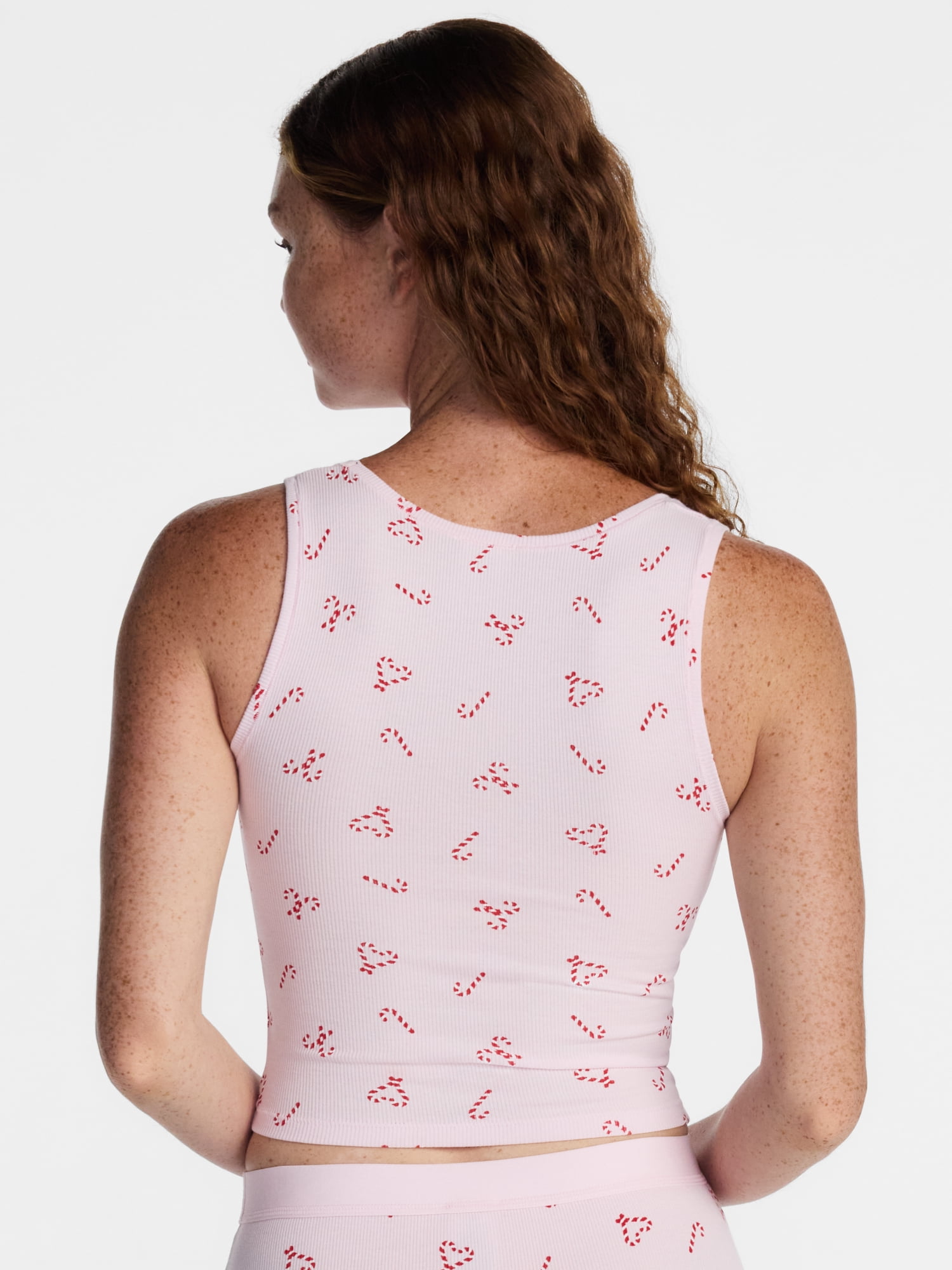 No Boundaries Cotton Stretch Ribbed Cropped Tank Top, Women's XS-XXXL