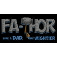 thumbnail image 2 of Men's Marvel Thor Fa-Thor Like a Dad Only Mightier  Pull Over Hoodie Black 2X Large, 2 of 4
