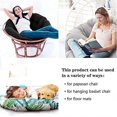 thumbnail image 2 of (Blanc-60*60cm) Coussins de Sol Ronds pour Chaise, Coussins de Siège Extérieurs, 2 of 4