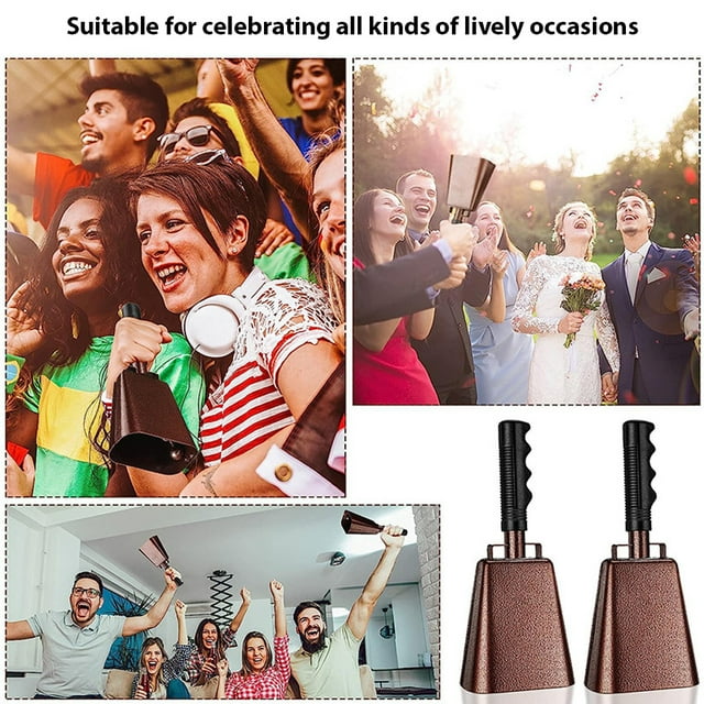 Handbell,10 Inch Musical Iron Decorations Bell Percussion Musical Iron Decorations Hand With Handle Noise Handle Noise Makers Ranch Party Concert Cow Bell Inch Cowbell With Percussion Musical Iron