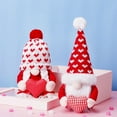 thumbnail image 2 of Valentines Day Gnome Plush Decorations,2 PCS Mr. and Mrs. Handmade Pink Scandinavian Tomte,Valentine Gnomes Plush with Holding Red Heart Ornaments,Home Table Gnomes Decor,Gifts, 2 of 6