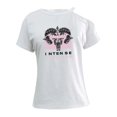 thumbnail image 3 of Camiseta con hombros descubiertos para mujer, camiseta básica, ropa de calle para mujer, cómoda, transpirable, estampado gráfico, camisetas de verano SG, 3 of 8