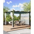 thumbnail image 2 of EastVita 10x13 Ft Retractable Outdoor Pergola with Canopy and Side Mesh,Upgraded Gray Aluminum Pergola,Modern Pavilion for Backyard,Patio,Porch,Grape Trellis, 2 of 8