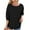 Black, variant on Women's Waffle Knit Sweatshirt Crew Neck Long Sleeve Shirts Comfy Pullover Lightweight for Loose Casual Fall Outfits