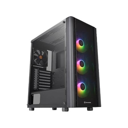 Thermaltake V250 Tempered Glass ARGB Edition 5V MB RGB Sync ATX Mid-Tower Chassis with 3 x 120mm 5V Addressable RGB Fan + 1 x Black 120mm Rear Fan Pre-Installed CA-1Q5-00M1WN-00