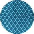 thumbnail image 1 of Ahgly Company Indoor Round Oriental Light Blue Industrial Area Rugs, 6' Round, 1 of 4