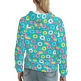 thumbnail image 7 of Honeii Donut Pattern Womens Oversized Hoodies Long Sleeve Sweatshirts Pullover Fall Outfits with Pocket-XX-Large, 7 of 7