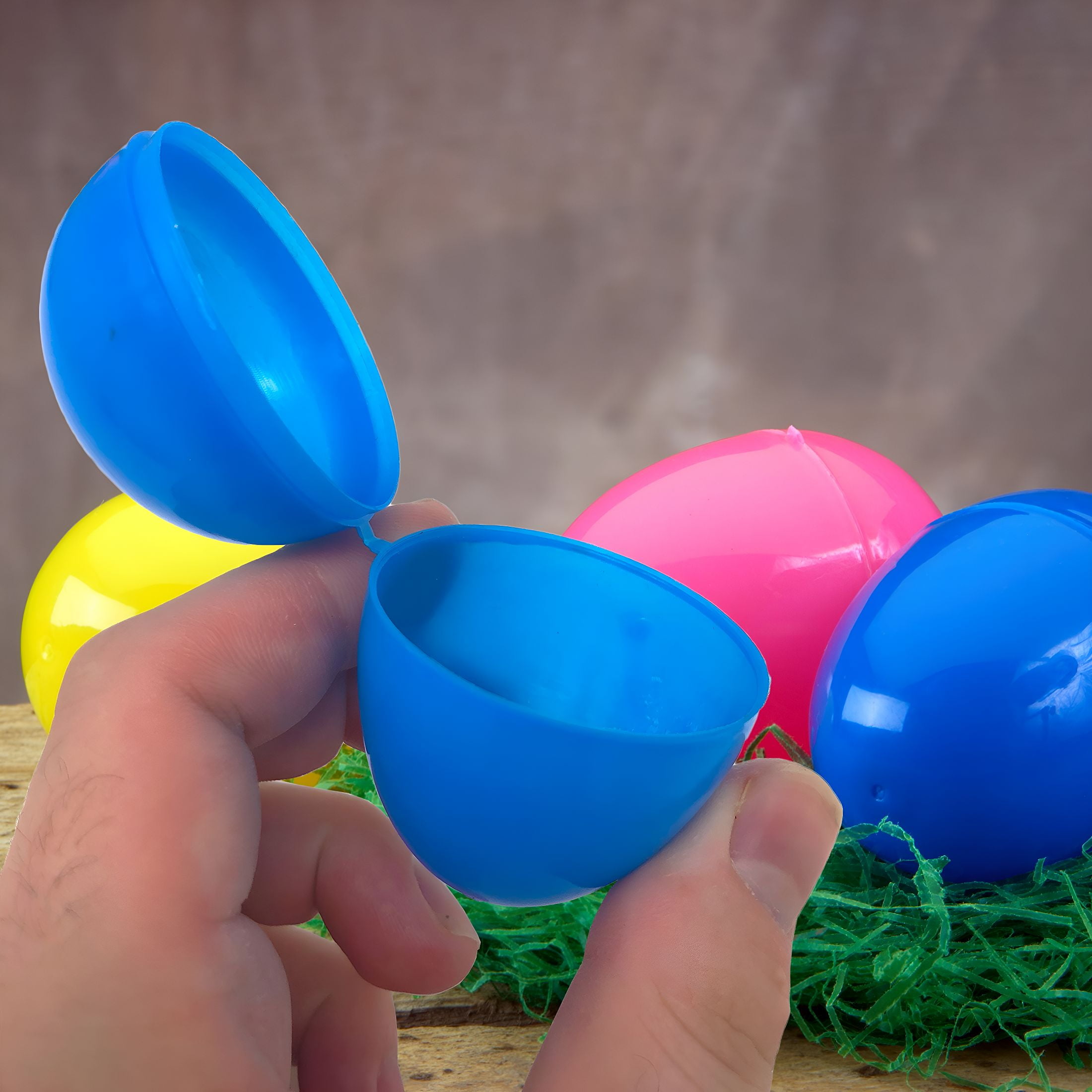 BESTSKY 144 Plastic Easter Eggs Bulk- Hinged Fillable Easter Eggs Assorted Colors