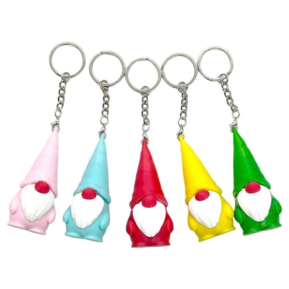 SDFGTstore 5 Pieces Christmas Keychains Plastic Elf Decorations Creative Holiday Crafts