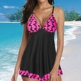 2023 New Tankini Swimwear Fixed Print Split Size Women's Swimwear