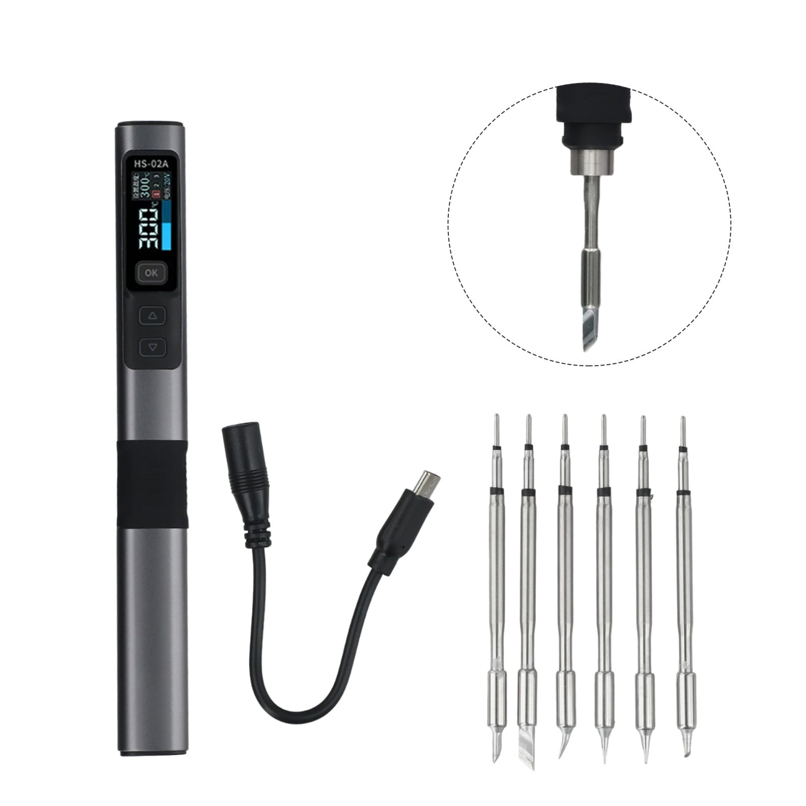 For FNIRSI HS02A Soldering Iron DC9-24V PD QC DC Multi-Protocol 9W-100W Constant Temperature Kits Soldering Iron