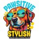 thumbnail image 3 of Adhesivo de pared Pawsitive Stylish Dog Coloridas Gafas de Sol de PVC, 3 of 4