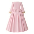 thumbnail image 4 of Gubotare Flower Girl Dresses Kids Girls Confetti Birthday Princess Dress Long Sleeve Boho Cake Smash (Pink,Size 6-7 Years), 4 of 9