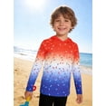 thumbnail image 5 of Lanbubble Boys Rash Guard Shirts Long Sleeve Quick Dry Beach Swim Hooded with Thumb Hole 7-14Years, 5 of 7
