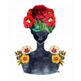 thumbnail image 3 of Brown, Tabitha 15x18 Black Modern Framed Museum Art Print Titled - Flower Crown Silhouette III, 3 of 5