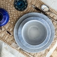 thumbnail image 5 of over&back Dinnerware Set - Stoneware Dish Set with Dinner Plates, Salad Plates, Dinner Bowls - 12-Piece All-Occasion Place Settings - Ridge Rim | Light Blue, 5 of 7