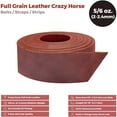 thumbnail image 2 of ELW 5-6 oz 2-2.4mm Cognac Straps, Belts, Strips 1.5" Wide X 72" Length 3.8cm x 1.83m Full Grain Leather Crazy Horse Belt Medium DIY Craft, Pet Collars, Blanks, Accessory, Jewelry, Wrapping, 2 of 9