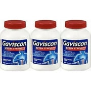 Gaviscon EXTRA Strength ORIGINAL Chewable Antacid Tablets 100ct ( 3 pack )