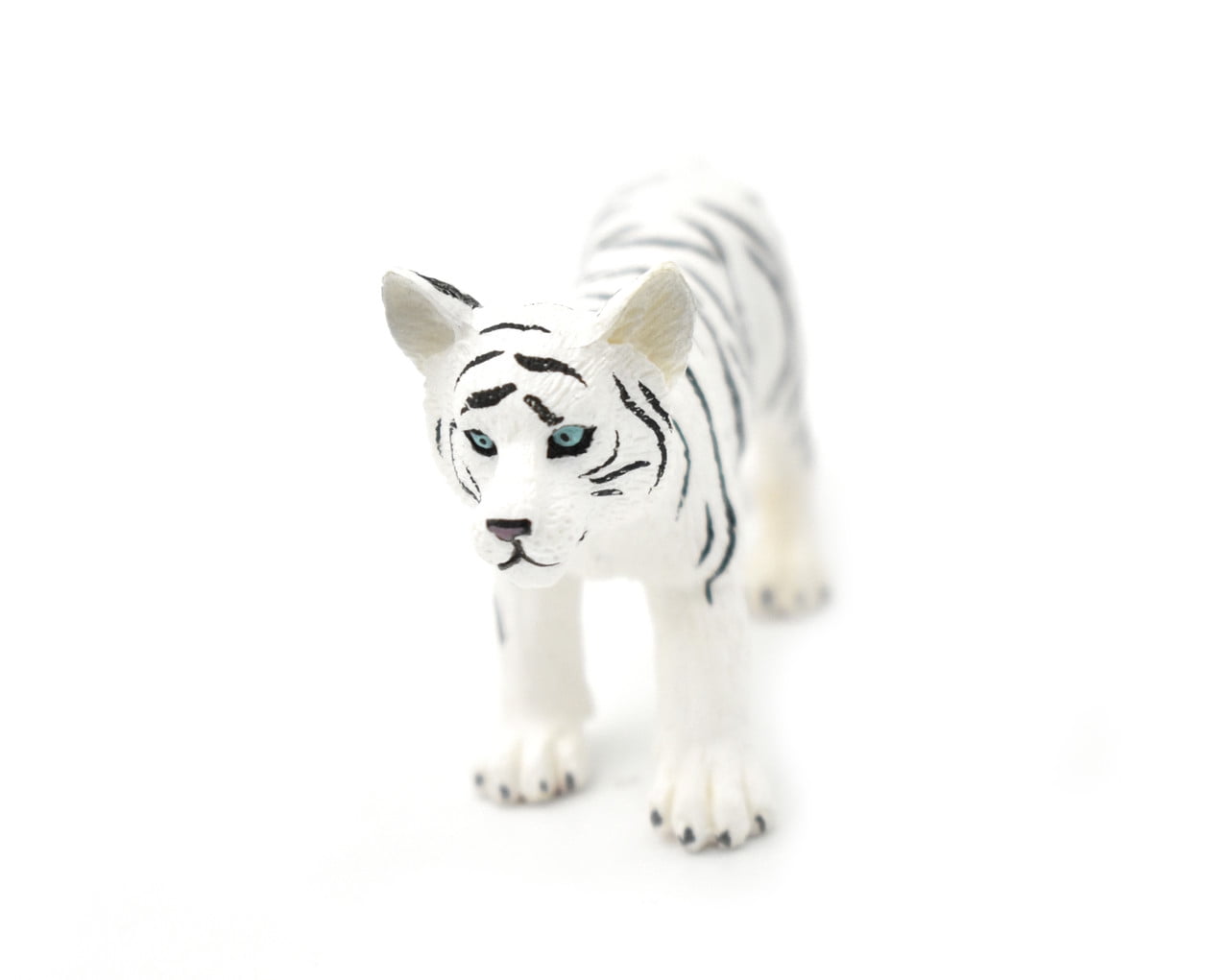 Tiger Cub, White, Realistic Toy Model Plastic Replica Animal, Kids