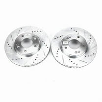 Power Stop Front Pair of Drilled and Slotted Brake Rotors JBR1136XPR
