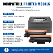 TN830XL TN 830XL Toner Cartridge Compatible for Brother TN830XL TN830 High Yield Works with DCP-L2640DW HL-L2465DW MFC-L2900DW ( 2 Black, 3500 Pages Per TN830XL Cartridge )