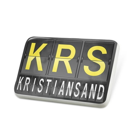 Porcelein Pin KRS Airport Code for Kristiansand Lapel Badge – NEONBLOND