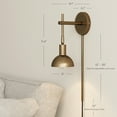 thumbnail image 6 of Nathan James Tamlin Brass Wall Mounted Sconce 1-Light Fixture with Plugin and On/Off Switch, 6 of 8
