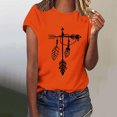 thumbnail image 4 of Dadaria Matters Tee pour Femmes Chemise Orange Manches Courtes T-Shirt Col Rond Hauts Attrape-Rêves d'Été Blouses TG, 4 of 5