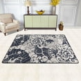thumbnail image 3 of YFYANG 36"x24" Non-Slip Flannel Carpet Doormat, Living Room Bedroom Office Decorative Area Rugs, Indoor Abstract Vintage Chrysanthemum Texture Pattern Floor Mats, 3 of 7